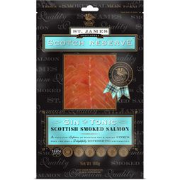 St James Smokehouse Scotch Reserve Gin &amp; Tonic Scottish Smoked Salmon (100g)