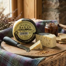 Island Cheese Company Waxed Truckle of Cheddar Cheese with Arran Mustard (200g)