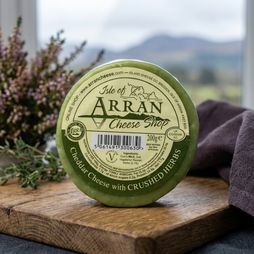 Island Cheese Company Waxed Truckle of Cheddar Cheese with Crushed Herbs (200g)