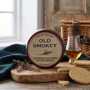 Isle of Kintyre Old Smokey Oak Smoked Mature Cheddar Cheese (200g)