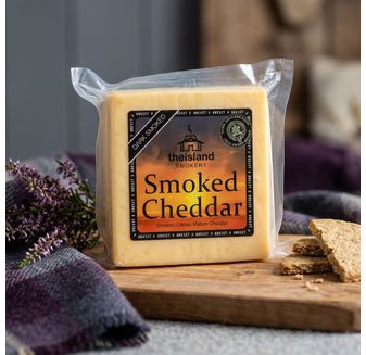 The Island Smokery Dark Smoked Mature Cheddar Cheese (225g)