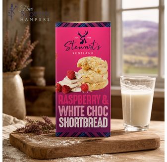 Stewart's Signature Raspberry &amp; White Chocolate Shortbread (160g)