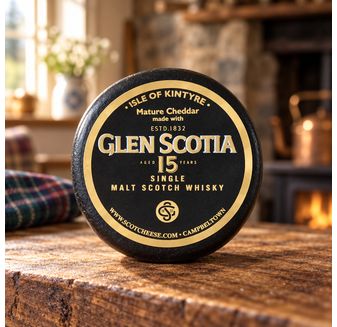 Inverloch Cheese - Mature Cheddar with Glen Scotia 15yo Malt Whisky (200g)