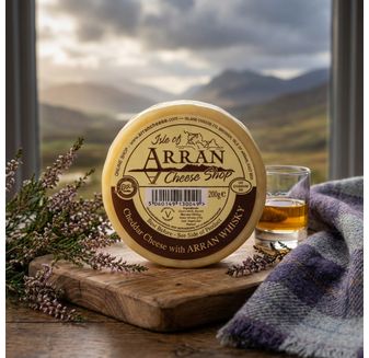Island Cheese Company Waxed Truckle of Cheddar Cheese with Arran Whisky (200g)