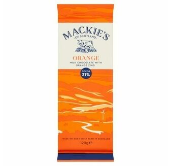 Mackie's Orange Milk Chocolate Bar (120g)