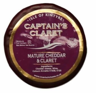 Isle of Kintyre Captain's Claret Mature Cheddar Cheese (200g)