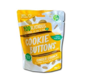 Fodilicious Ginger Crunch Vegan Cookie Buttons (30g)