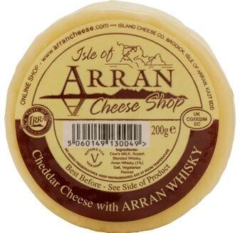 Island Cheese Company Waxed Truckle of Cheddar Cheese with Arran Whisky (200g)
