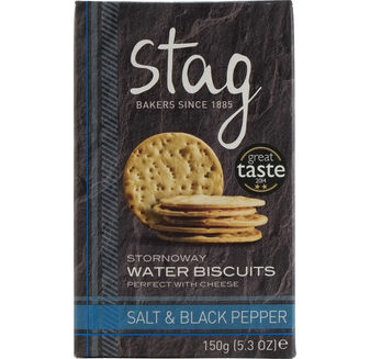 Stag Salt & Black Pepper Water Biscuits (150g)
