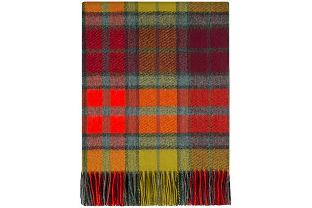 Border Buchanan Berry Tartan Lambswool Blanket