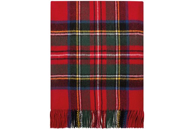Border Stewart Royal Modern Tartan Lambswool Blanket