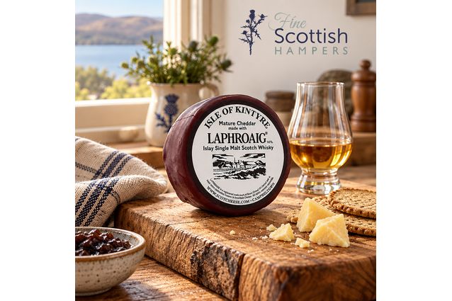 Inverloch Cheese - Mature Cheddar with Laphroaig 10yo Malt Whisky (200g)