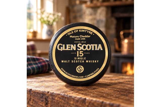 Inverloch Cheese - Mature Cheddar with Glen Scotia 15yo Malt Whisky (200g)