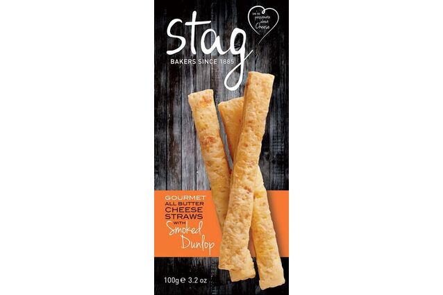Stag Gourmet All Butter Cheese Straws with Smoked Dunlop (100g)