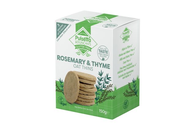 Pulsetta Rosemary & Thyme Oat Thins (150g)