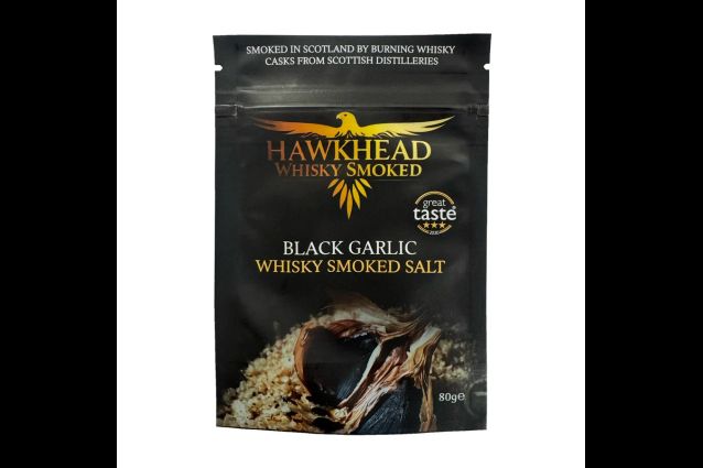 Hawkhead Black Garlic Whisky Smoked Sea Salt Flakes