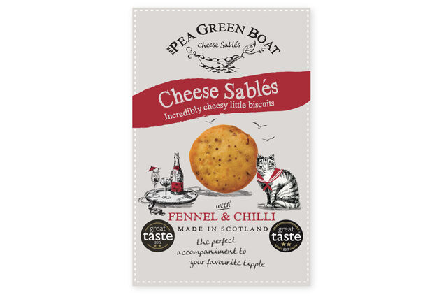 Pea Green Boat Cheese Sablés with Fennel & Chilli (80g)