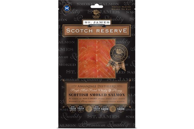 St James Smokehouse Scotch Reserve Whisky & Honey Scottish Smoked Salmon (100g)