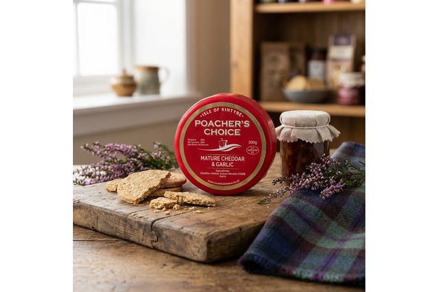 Isle of Kintyre Poacher's Choice Mature Cheddar &amp; Garlic Cheese (200g)